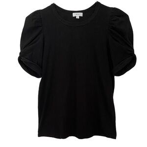 A.L.C. Black Puff Sleeve Tee T-Shirt Top Size Small S